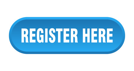 register here button. register here rounded blue sign. register here