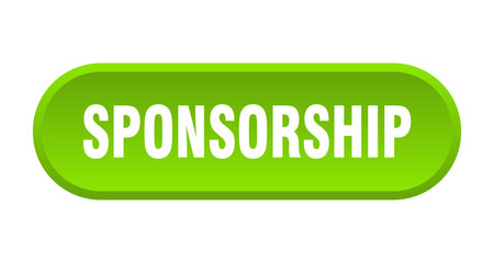 sponsorship button. sponsorship rounded green sign. sponsorship