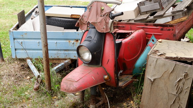 old motor scooter
