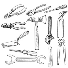construction tool set, sketches collection
