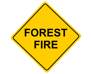 Warnschild Forest Fire