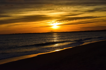 Obraz premium Sunset at Isla Canela (Huelva)