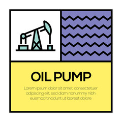 OIL PUMP ICON CONCEPT