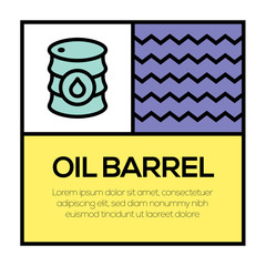 OIL BARREL ICON CONCEPT