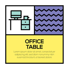 OFFICE TABLE ICON CONCEPT