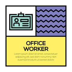 OFFICE WORKER ICON CONCEPT