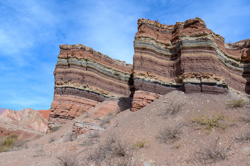 La Yesera rock formation in Quebrada de las Conchas near Cafayate, Argentina