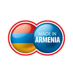 Armenia flag, vector illustration on a white background