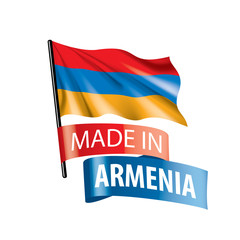 Armenia flag, vector illustration on a white background