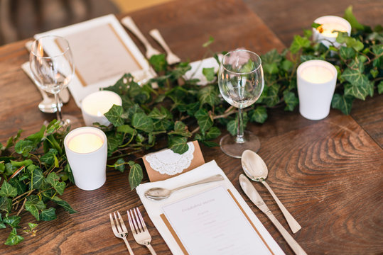wedding table setting