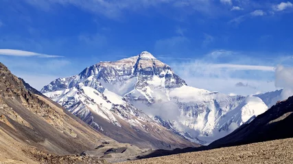 Tableaux ronds sur aluminium brossé Everest Mont Everest