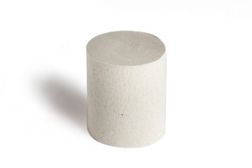 Toilet paper roll isolated on white background as graphically resource.