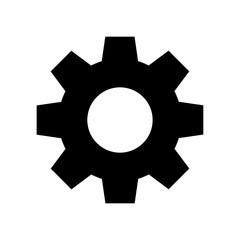 Gear icon vector design isolated on white background