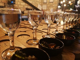 wonderful inside water filled glass cups