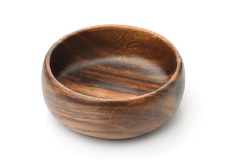 Empty wooden bowl