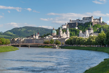 beautiful view of Salzburg skyline