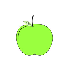 Green apple icon isolated