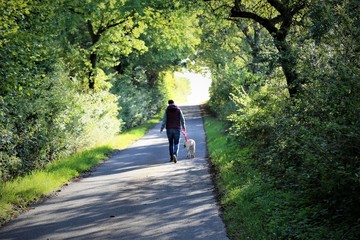 woman walking in park