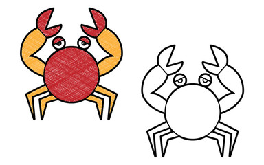 cancer zodiac design vector with texture. black and white colors