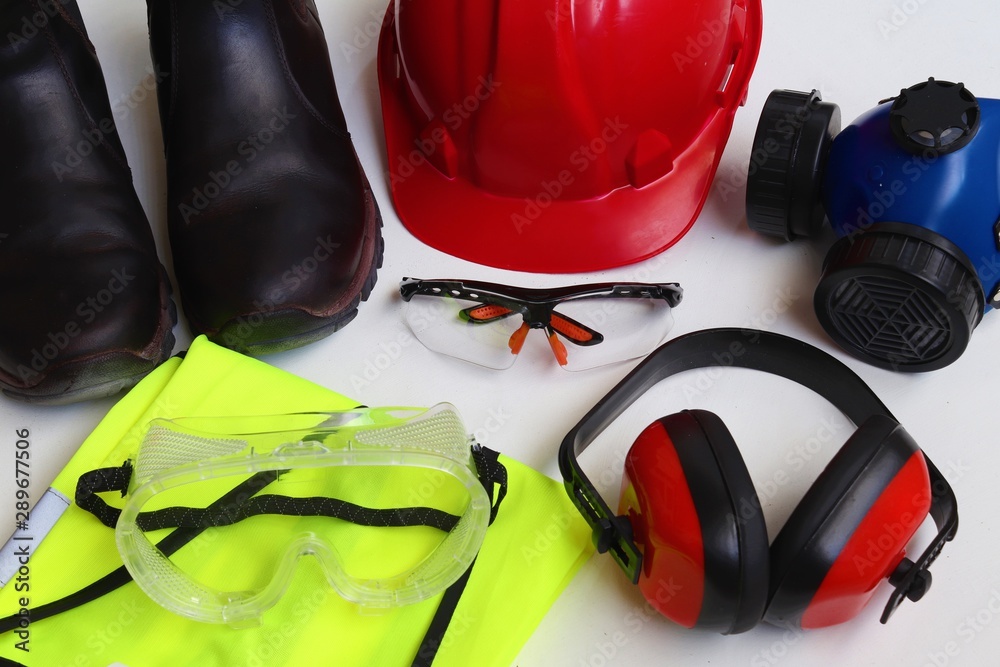 Wall mural personal protective equipment or ppe for short is mandatory on most work sites.most construction sit