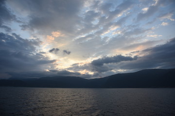 sunset over the sea