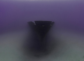 Fototapeta na wymiar The wreck of the Um El Faroud off the coast of Malta