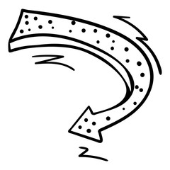 Arrow illustration isolated on white background, Coloring page adult and kids. Signs and symbols graphic elements for your design. Vector. Vector illustration