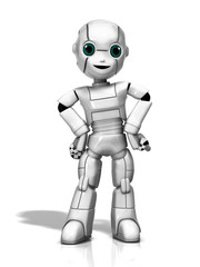 Obraz na płótnie Canvas Posing robot in 3d rendering