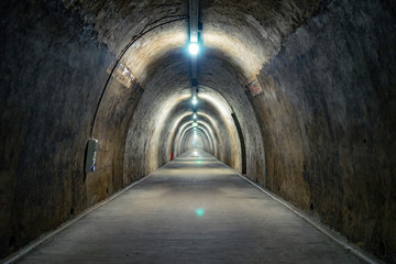 Abandoned tunnel, 2 world war, architecture, minimalism