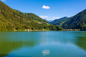 Lake of Alleghe in the Dolomites