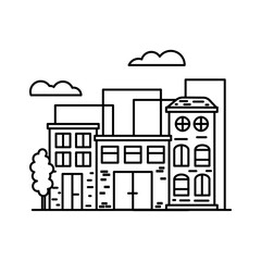 Fototapeta premium Vector illustration of urban and suburban