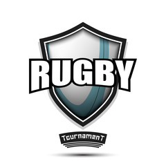 Rugby logo design template