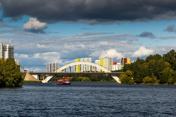 Fototapeta premium Moscow Canal river in summer day.