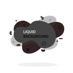 Multicolored flat style abstract vector banner background. Modern geometric liquid form. Modern template. Template for the design for logo, flyer, presentation etc. Vector illustration