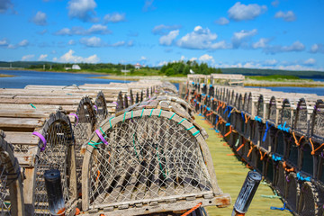 Lobster traps in Nova Scotia