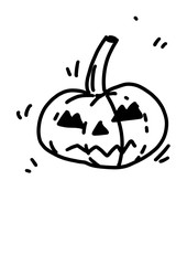 Halloween icon. doodle. Line. Isolated on white. spooky elements for halloween decorations, silhouettes, sketch, icon, sticker. Hand drawn