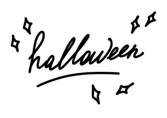 Halloween icon. doodle. Line. Isolated on white. spooky elements for halloween decorations, silhouettes, sketch, icon, sticker. Hand drawn