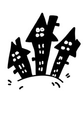 Halloween icon. doodle. Line. Isolated on white. spooky elements for halloween decorations, silhouettes, sketch, icon, sticker. Hand drawn