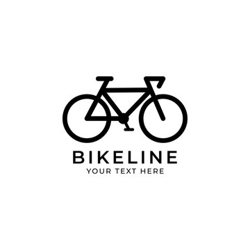Bicycle line graphic design template vector isolated