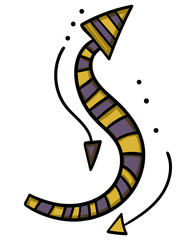 Arrow illustration isolated on white background, Signs and symbols graphic elements for your design. Vector. Vector illustration