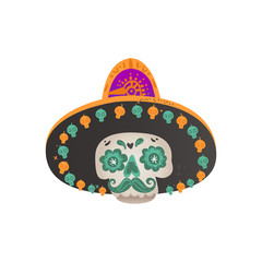 䴀攀砀椀挀愀渀 挀愀爀琀漀漀渀 猀欀甀氀氀 椀渀 挀漀氀漀爀昀甀氀 猀漀洀戀爀攀爀漀 ⴀ 栀愀渀搀 搀爀愀眀渀 瀀愀椀渀琀攀搀 猀欀攀氀攀琀漀渀 栀攀愀搀