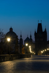 Fototapeta na wymiar Charles bridge at Sunrise, Prague, Czech Republic