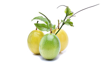 Passion fruit isolated on white background