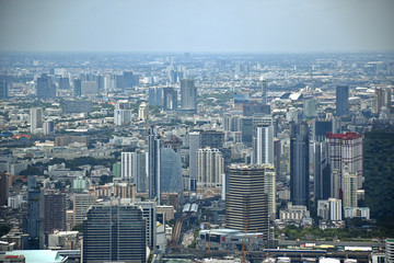 Obraz premium Bangkok - King Power MahaNakhon Skyscraper - Indoor and Outdoor 360-degree Observation Deck, Glass Tray Experience, Hydraulic Glass Lift