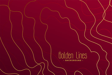 luxury red background with golden contour lines