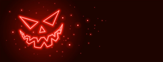 scary ghost laughing face halloween banner design