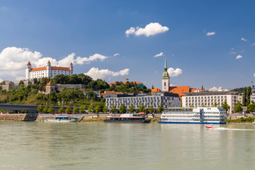Bratislava castle and Danube river, Slovakia