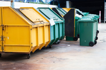 Waste bins are allocated for discarding the waste.