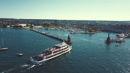 Fototapeta premium Blick auf den Hafen in Konstanz