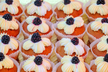 beautiful cake filling frame as background